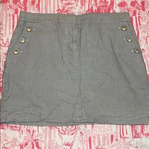 J Crew Linen Striped Skirt
